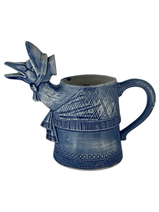 Shafer & Vader Other - USchafer & Vater Goose in Shawl Pitcher German Flow Blue Figural Creamer Vintage